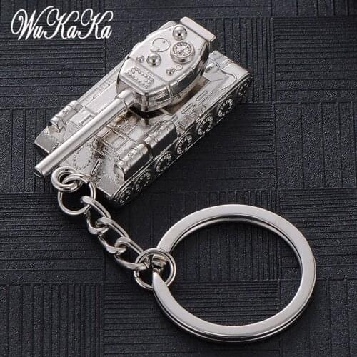 2020 Fashion Cool Alloy Metal Tank Panzer Keychain Keyring Car Key Chains Rings Women Girls Handbag Charm bag Jewelry