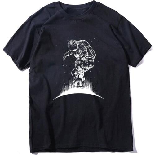 COOLMIND 100% cotton short sleeve space man print men T shirt casual skate space men t shirt unisex cool t-shirt men tee shirts