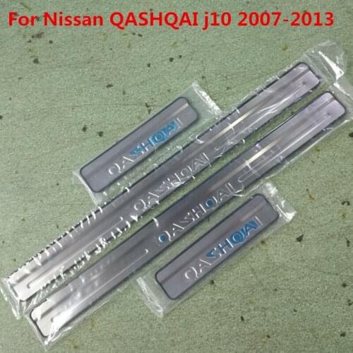 External door sill Stainless steel Scuff Plate Car accessorie For Nissan QASHQAI j10 2007 2008 2009 2010 2011 2012 2013