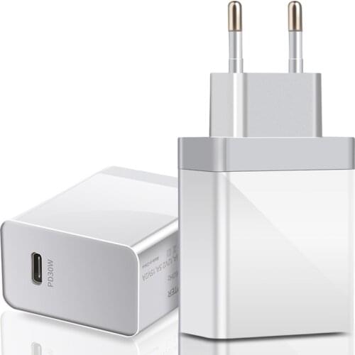 Newest 30W PD Charger Type C Fast Charging for 12 12 mini 11 X XS 8 Mac QC3.0 USB C Quick Charge 4.0 3.0 QC Travel PD Charger