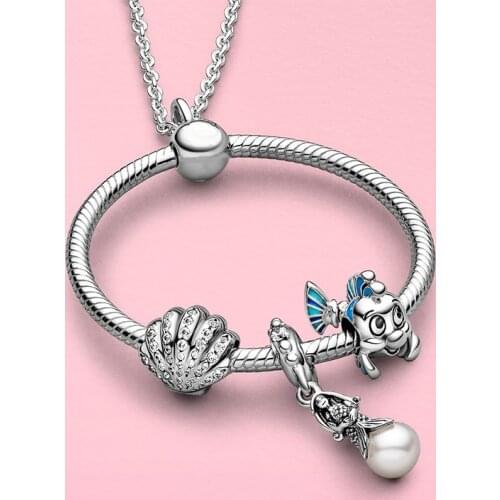 2020 Fashion New Autumn Ocean Series Sea Shells Chubby Fish Necklace Suitable For Original Female Diy Jewelry Accessories