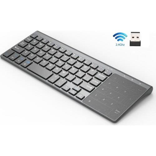 2020 New Portable 2.4G Wireless Keyboard With Number Touchpad Thin Numeric Keypad For Android Windows Desktop Laptop Pc Tv box