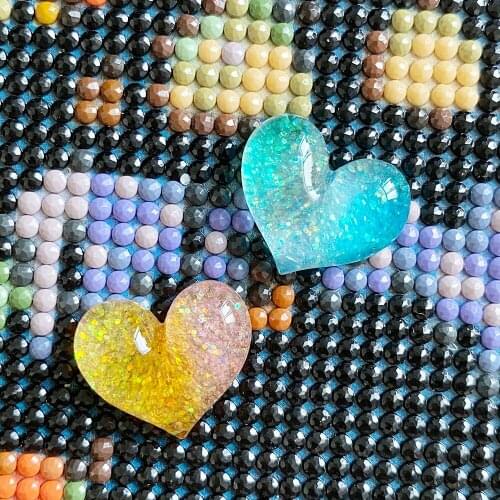 Cover Minder Glitter Heart for Diamond Painting, 5D Painting with Diamonds Parchement Paper Cover Holder Magnet