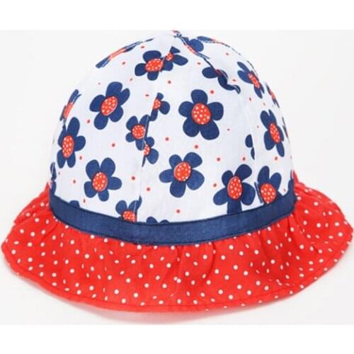 Bucket Hat Girl Summer Sun Beach Cotton Cap Wide Brim Flower Autumn Outdoor Accessory For Toddler