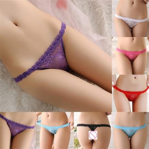 Hot Sale 6 Colors Lace g-Strings For Women Black Panties Female Seamless Ladies Underwear Mesh Lace Sexy Womens Thong Panties
