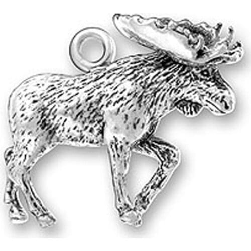 Antique Silver Plated Moose Animal Jewelry