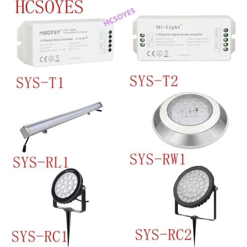 MIBOXER SYS-T1/SYS-T2/SYS-RL1/SYS-RW1/SYS-RC1/SYS-RC2 1-Channel Host Controller signal power amplifier LED Wall Washer Light