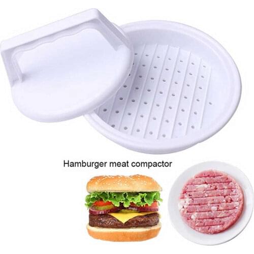 1 Set Round Shape Hamburger Press Food-Grade Plastic Hamburger Meat Beef Grill Burger Press Patty Maker Mold Mould Kitchen Tool