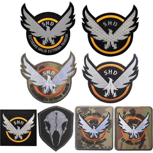 1 Pc 3D Embroidery Camouflage Reflective Tactical Cloth Sticker Military Combat Battle Armband Hat Jeans Backpack Sticker DIY