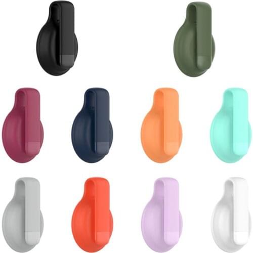 1PC Silicone Protective Case Pets Anti-loss Locator Airtags Protective Sleeve Dog Collar Steel Clip Fixed Buckle Airtags Acce