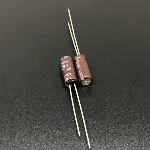10pcs 1uF 50V NIPPON NCC KY Series 5x11mm Low ESR 50V1uF Aluminum Electrolytic Capacitor