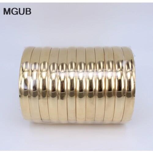 12pieces/set Gold-Colour 316L stainless steel jewelry Bracelets & Bangles For women Bangles jewelry SZ019