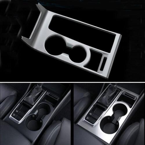 1x Matt ABS Interior Front Water Cup Holder Cover Trim fit For Hyundai Tucson 2016 Car Styling Auto Accessories Car Stickers