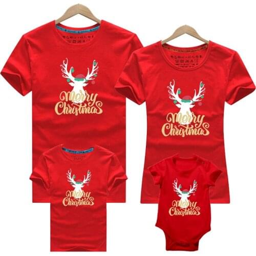 2021 Christmas Family Matching Shirts Daddy Mommy Kids Baby Merry Christmas T Shirts Xmas Family Outfits Clothes Christmas Gifts
