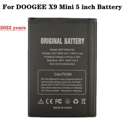 2000mAh BAT16542100 Battery For DOOGEE X9 Mini 5 inch Smart Phone Replacement Batterie Bateria Batteries