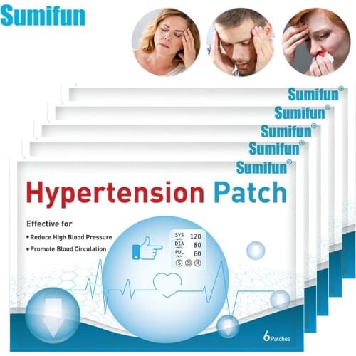 30pcs/5bags Sumifun Hypertension Patch Herbal Reduce High Blood Pressure Clean Blood Vessel Plaster Hypertension Care Products