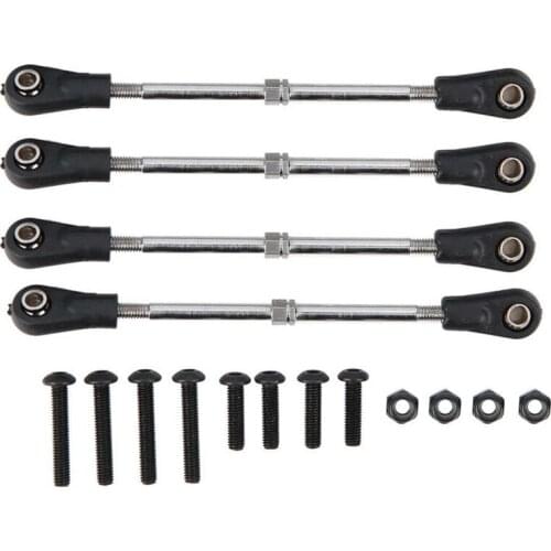4Pcs Pull Rod Link Tie Rod for 1/10 Monster Truck Truggy RC Car (Himoto LRP Tamiya VRX Losi Redcat HSP HPI Arrma)