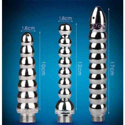 Anal Douche Vaginal Cleaner Wash Cleansing Enema Shower Head Bidet Faucet for Sex Toys Metal Anal Cleaner Butt Plugs Sex Toys