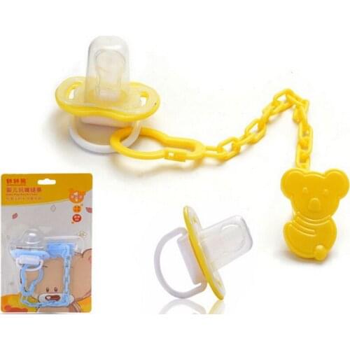 Baby Care Safe Products Soother Baby Nipple Feeding Tool Infant Pacifier Clip Baby Lips + Pacifier Chain Assembly