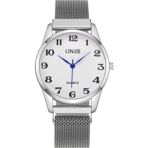 Men Stainless Steel Mesh Watch Luxury Quartz Wrist Watches Business Watch For Man Clock Relogio Masculino