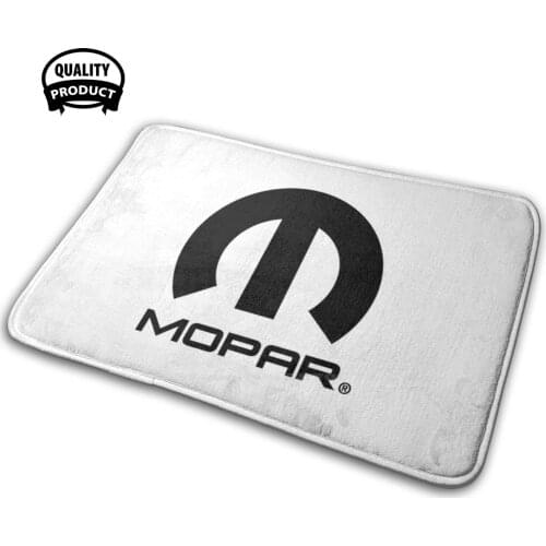 Mopar Black Logo Fan Art Comfortable Door Mat Rug Carpet Cushion Mopar Logo Symbol Parts Fiat Chrysler Muscle Car Cars Charger