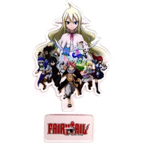 Fairy Tail Natsu Erza Gray Lucy Wendy Charlés acrylic standee figurines desk decoration cake topper anime