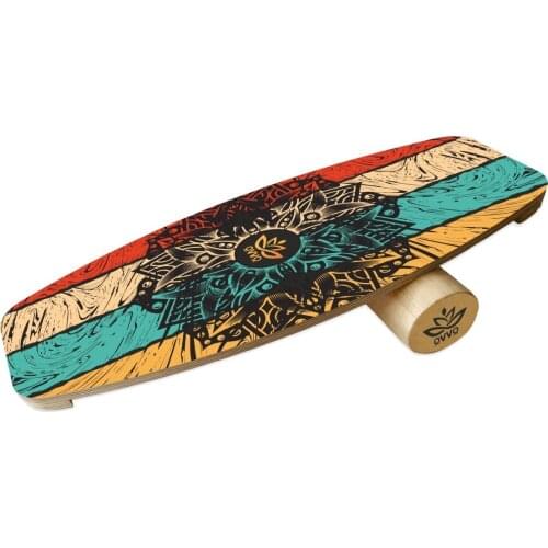 Wooden Balance Board Yoga Twist Fitness Balance Plate Core Exercise Abdomen Waist Legs Muscles Roll Board Balancing
