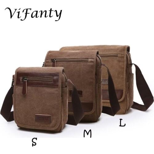 Different size Canvas Messenger Bag School Crossbody Bag Shoulder Bags