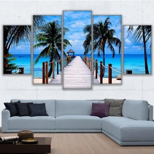 Canvas 5 Piece Wall Art Prints Image High Quality Home Decor Modular Pictures Landscape Posters Living Room Decoration Paintings