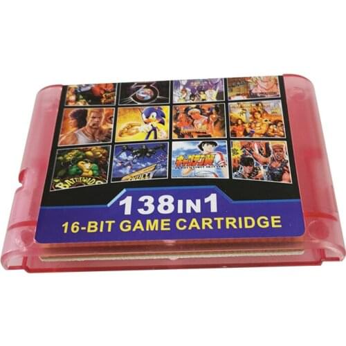 The Best 138 in 1 Game Cartridge 16 bit MD Game Card For Sega Mega Drive For Sega Genesis and for original console