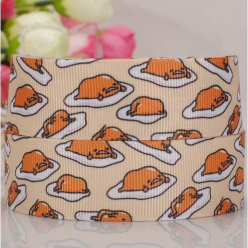 50yards 1 " 25 mm japanes Egg yolk elder brother cartoon grosgrain ribbon Free shipping