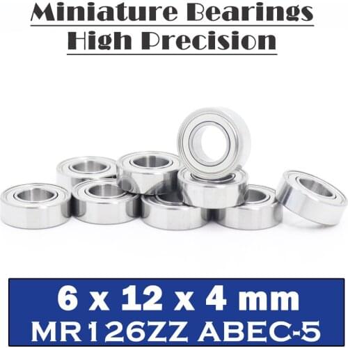 MR126ZZ Bearing ABEC-5 (10PCS) 6*12*4 mm Miniature MR126Z Ball Bearings MR126 ZZ L-1260ZZ