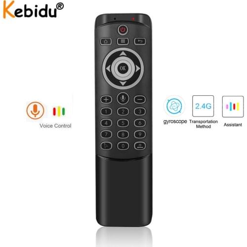 MT1 Wireless Fly Air Mouse Backlit Gyro 2.4G Smart Voice Remote Control For X96 Mini H96 MAX X2 CUBE Android TV Box VS G20S G30