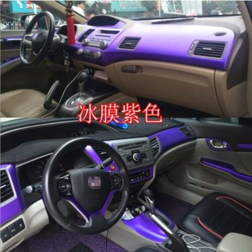 Red/Purple Car Interior Console Dashboard Panel Decor Sticker For Honda Civic 9th 2012 2013 2014