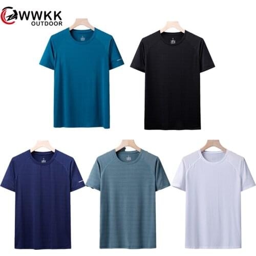 2020 New Solid Color T Shirt Men Fashion T-shirts Summer Short Sleeve Tee Mens Running T-Shirts Male Tshirt Tops Sportswear