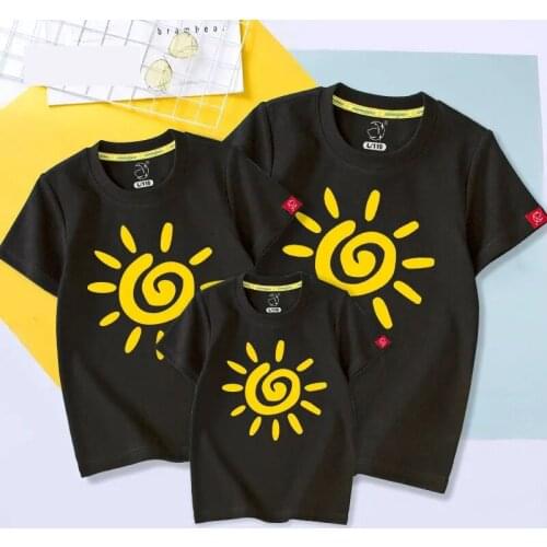 1Pcs Sunlight Family Matching Clothes Look Mother Daughter Mommy and Me Mom Tee Shirts Family Outfits