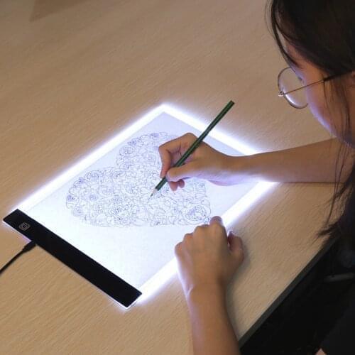 Original Aveiro Digital Tablets A4 LED Graphic Artist Thin Art Stencil Drawing Board Light Box Tracing Table Pad Three-level