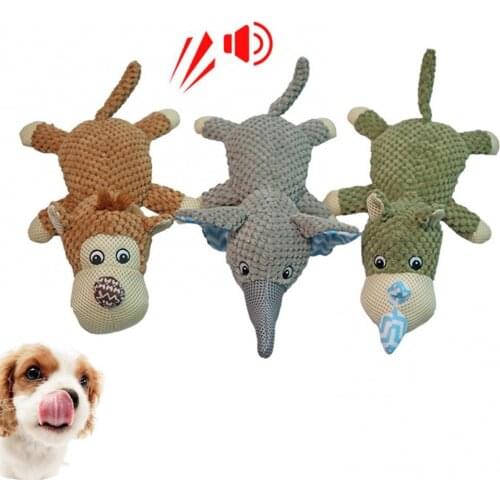 Squeaky Plush Chew Dog Toy Teeth Cleaning Training Education Molar Pet Accessory For dogs игрушки