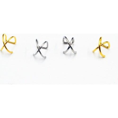 50pcs Stainless Steel Ear Cuff Earring Wrap Clip On Earrings Ear Clip Models Non Piercing Jewelry