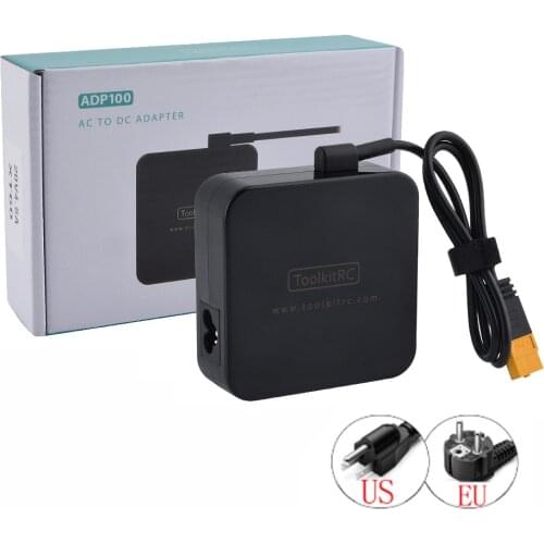 ToolKitRC ADP100 100W 20V Power Supply With XT60 Output Adapter Fit iSDT Q8 Q6 GT Power Hota HTRC SkyRC Charger RC Drone