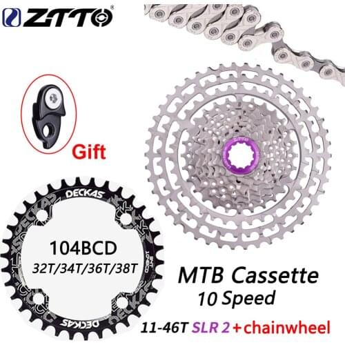 ZTTO MTB Bicycle Cassette 10 Speed 11-46T SLR 2 ultralight 325g Cassette 46T CNC 10v k7 For MTB bike XX X0 X9 X7 M610 M781 M786