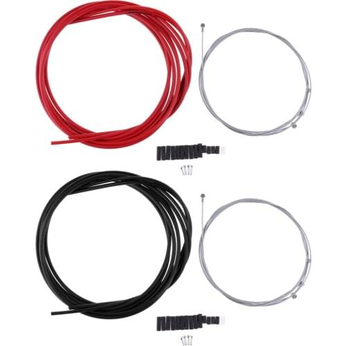 Bike Bicycle Brake Cable Housing Shifter Hose with Ends Crimp Cover Set - Mountain Road Cycling Cables Replacement Fixing Kit