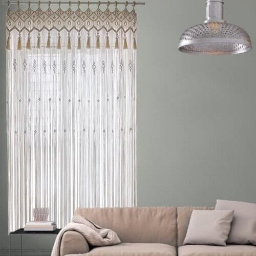 Macrame Curtain Wall Hanging Home Decor Party Macrame Curtain Weddings Background Handmade Woven
