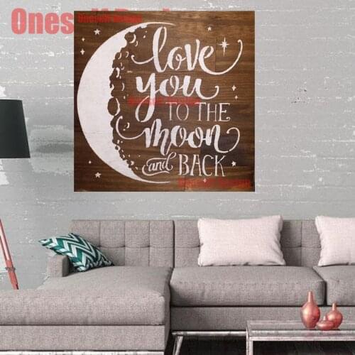 2020 popular love you moon diamond painting full 5d diamond embroidery full set 5d diamond mosaic sale livingroom wall sticker