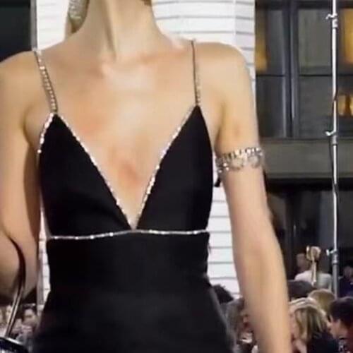 2021 Full Rhinestone Flower Upper Arm Chain Body Jewelry for Women Luxury Crystal Tassel Armbands Bracelet Bangles Accessories