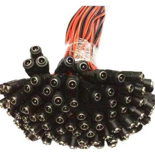 30Pcs Female & Male 5.5 X 2.1mm DC Power Connector Adapter Cable Pigtail Plug Wire with Solid Copper Core