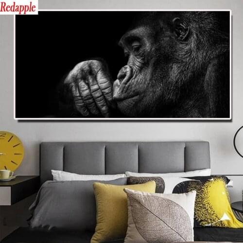 Chimpanzee diamond Painting diy orangutan diamond embroidery decoration accessory rhinestones 5d diamond mosaic full drill art
