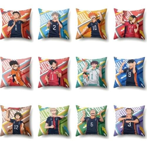 Anime Haikyuu!! Pillowcase Pillow Case Double Side Peach Skin Cushion Seat Bedding Home Decorative For Living Room Pillow Cover