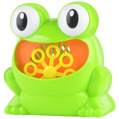 Frog Automatic Bubble Machine Gun Soap Toy Bubbles Liquid Machine A Bulle Kids Toys Rim Gadget 2019 Kids Plastic Toys Boys DD6PP