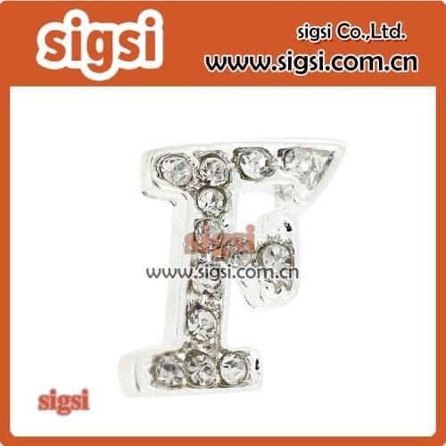Clear crystal letter F brooch jewelry cheap rhinestone brooch
